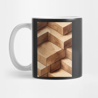 Stylized Geometric Travertine Stone Pattern Texture #8 Mug